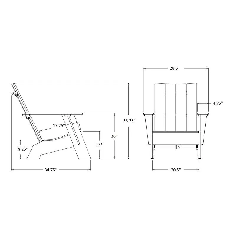 Adirondack Chair with Ottoman Bundle