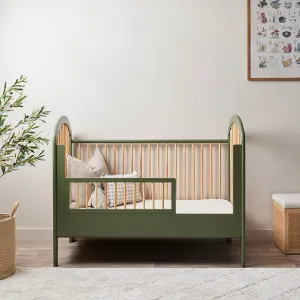 Archie Cot Toddler Bed Half Frame - Moss/Natural Mocka