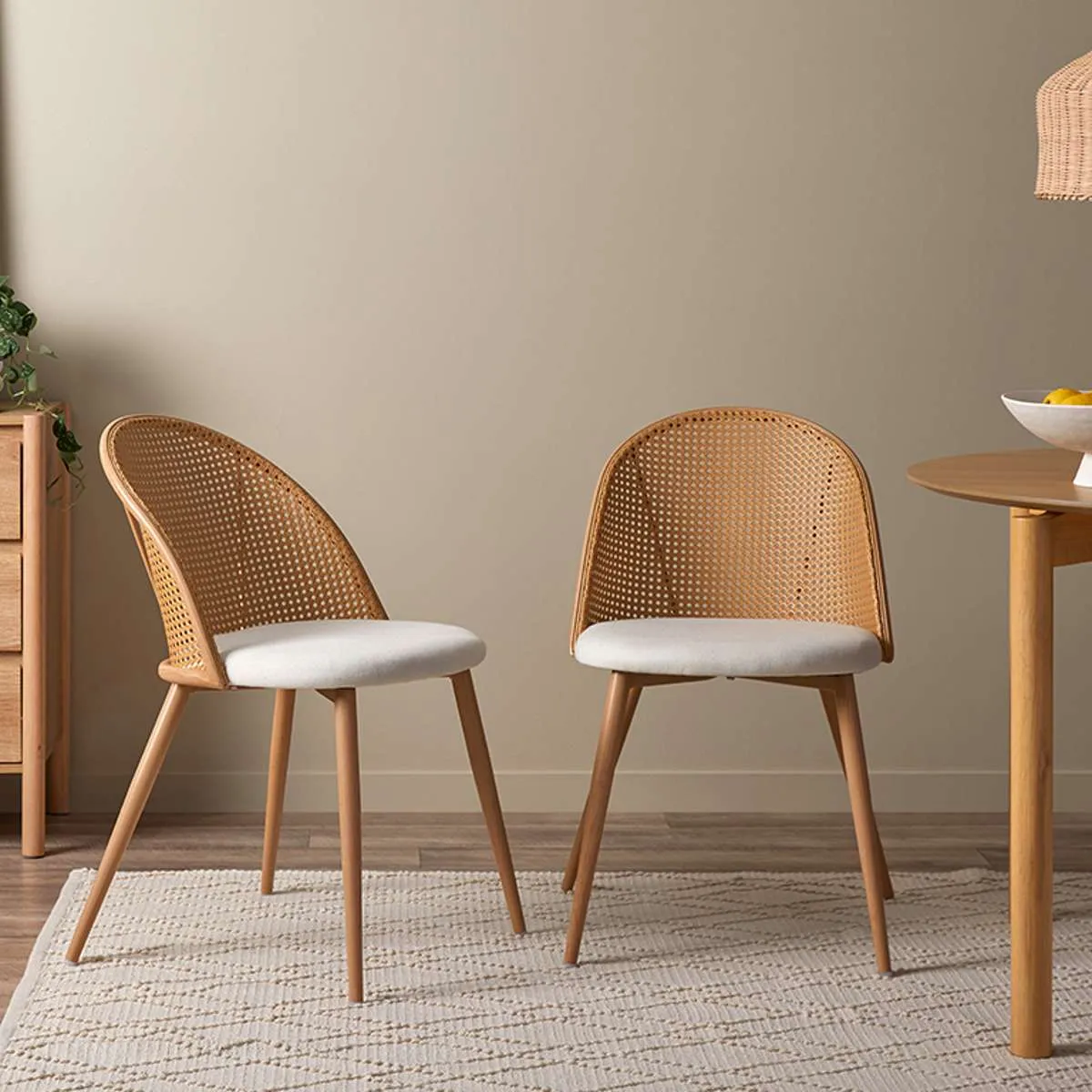 Avila Dining Chair - Natural Set of Six Bundle Mocka