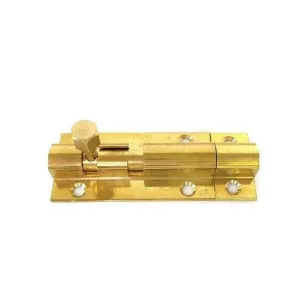 Barrel Bolt 3" x 1/4" Solid Brass w/ Screws **