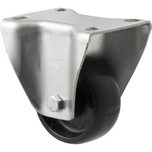 Fallshaw M-Castor 75mm Black Nylon Plain Bearing Fixed Plate 150kg