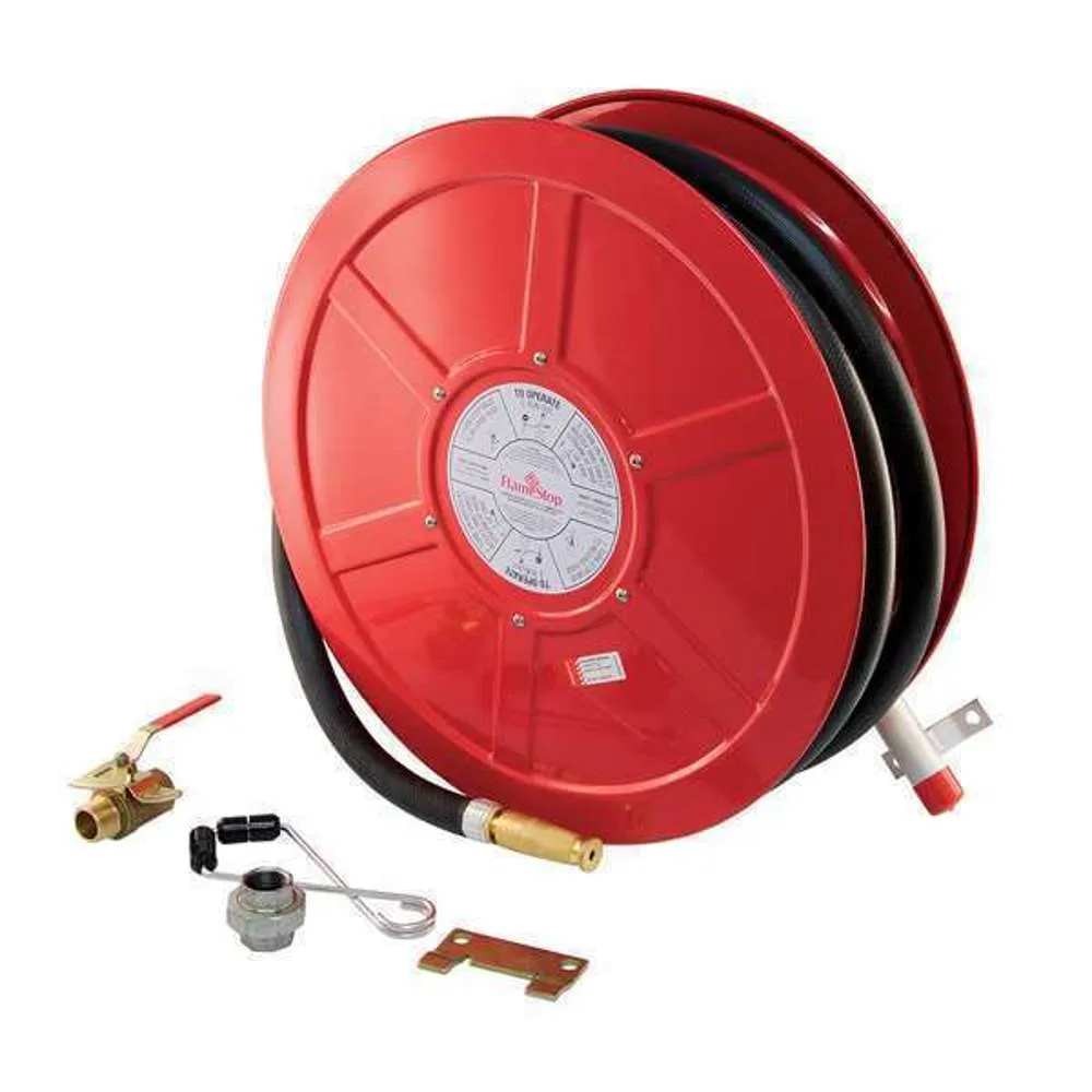 Fire Hose Reel 25mm x 30m Hose Nozzle & Cabinet