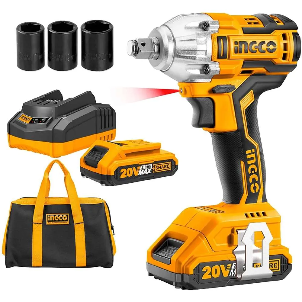 Ingco Li-ion Drill 0.8-13mm 20V 55Nm (2 x 2.0Ah Batt   Charger)