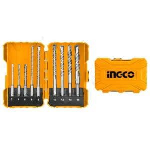 Ingco SDS Plus Hammer Drill Bit Set 9pcs