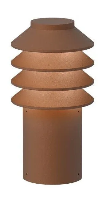 Louis Poulsen Bysted Garden Bollard Led 2700 K 14 W Spike With Adaptor Short, Corten