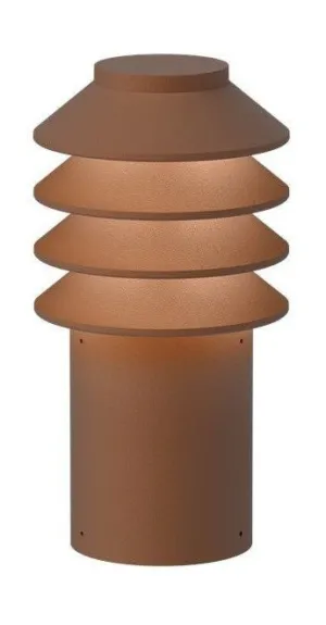 Louis Poulsen Bysted Garden Bollard Led 3000 K 14 W Anchor With Adaptor Short, Corten