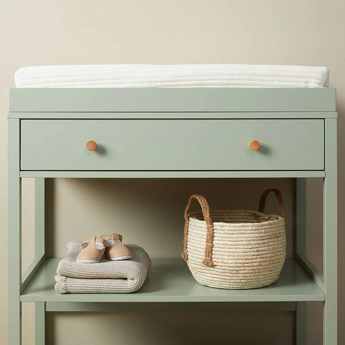 Mocka Change Table With Removable Top - Sage Green Mocka