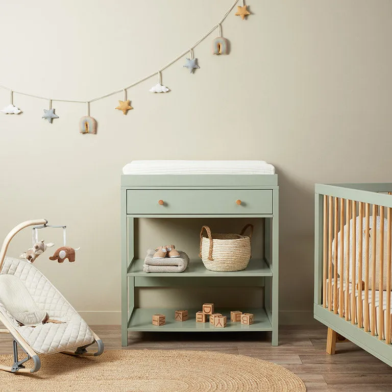 Mocka Change Table With Removable Top - Sage Green Mocka