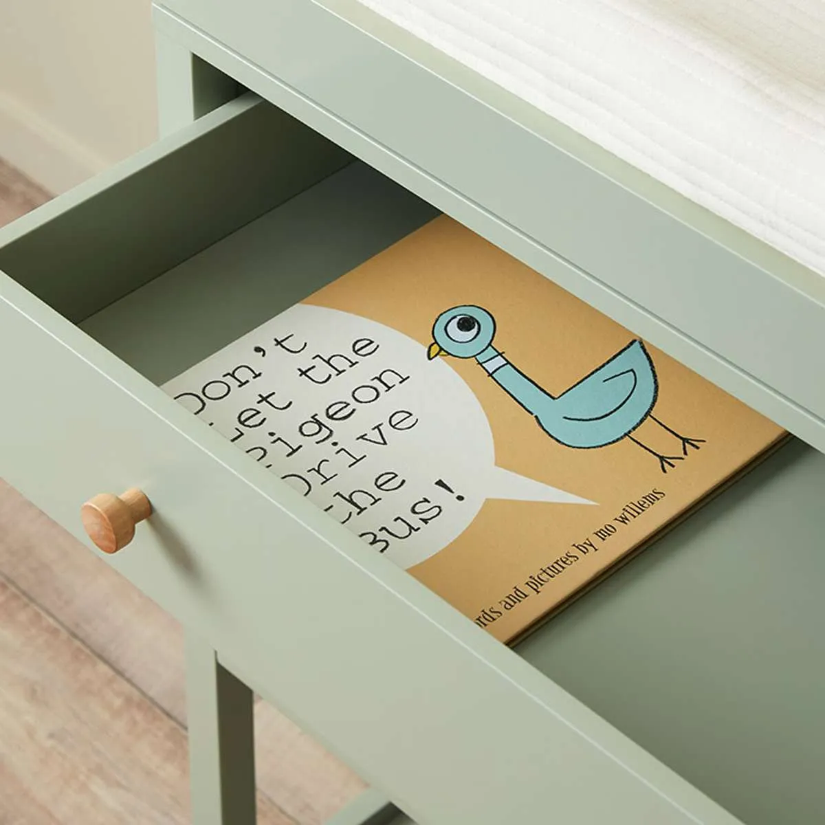 Mocka Change Table With Removable Top - Sage Green Mocka