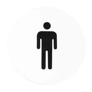 Nova Sign Plate S/S Round Man Washroom