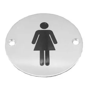 Nova Sign Plate S/S Round Woman Washroom