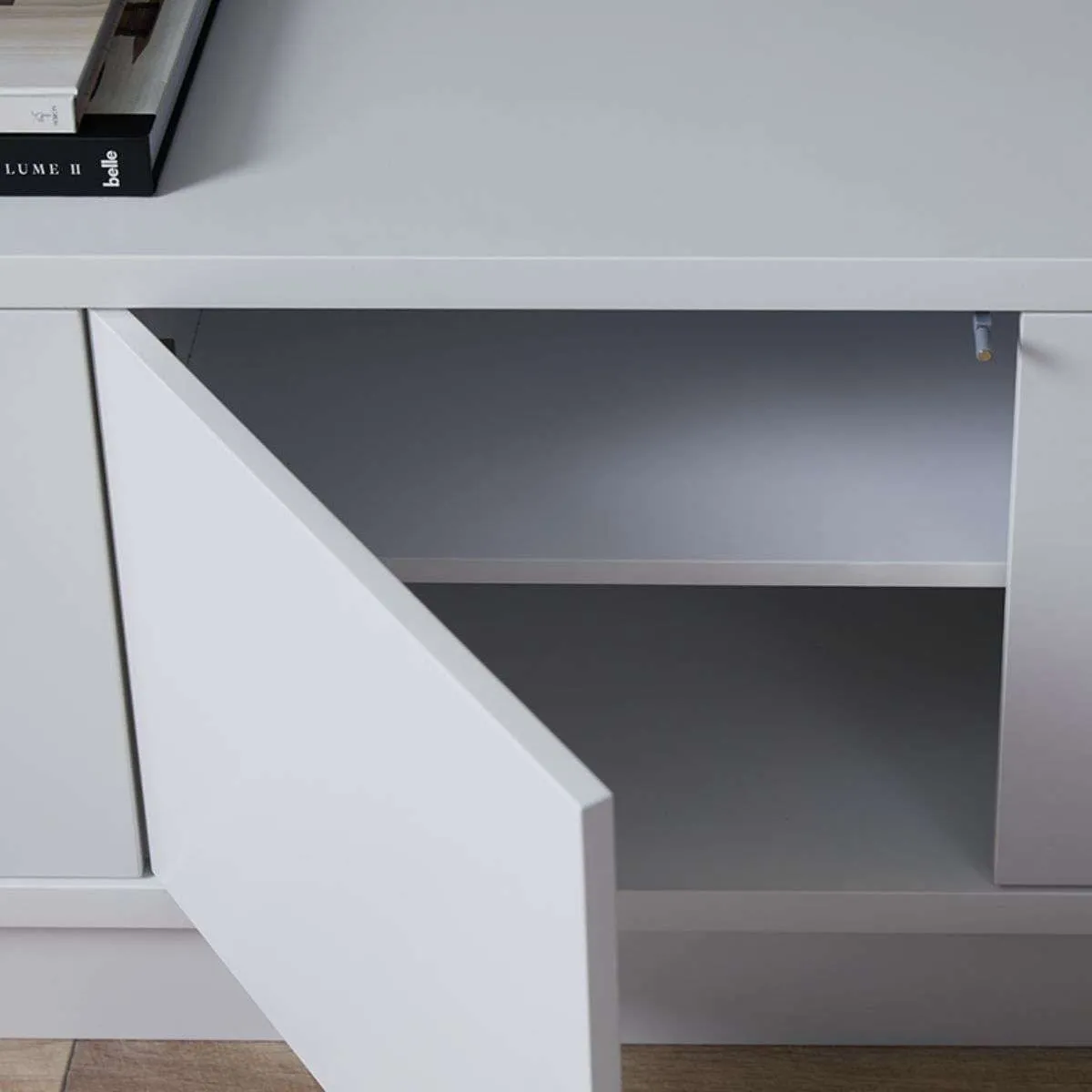 Oslo Entertainment Unit - White Mocka