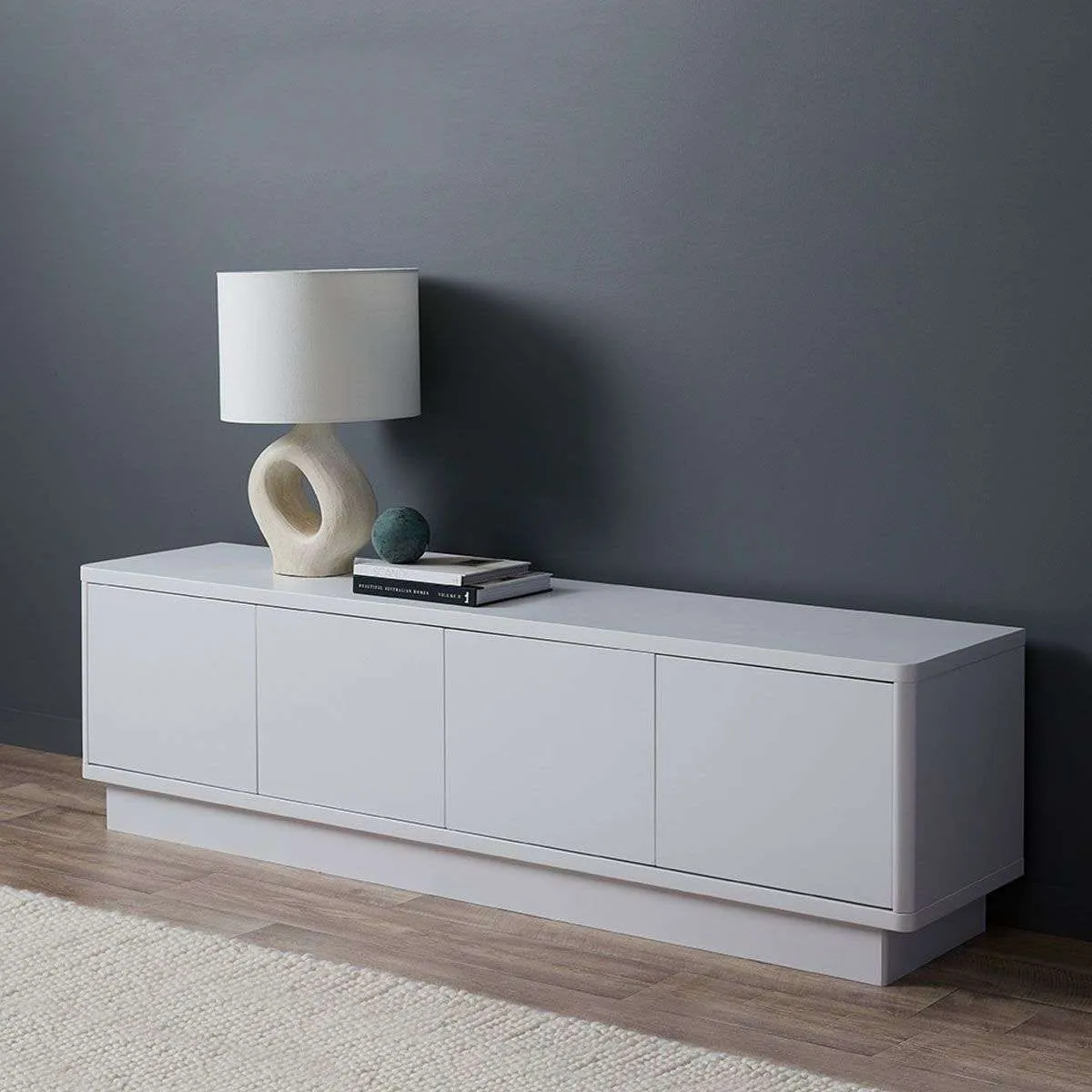 Oslo Entertainment Unit - White Mocka