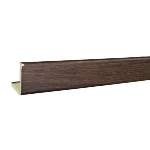 Prime WPC Decorative Wall Panel Outer Corner 25 x 25 x 2900mm Dark Oak