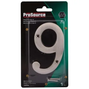 ProSource House Numbers 4" 9 Satin Nickle