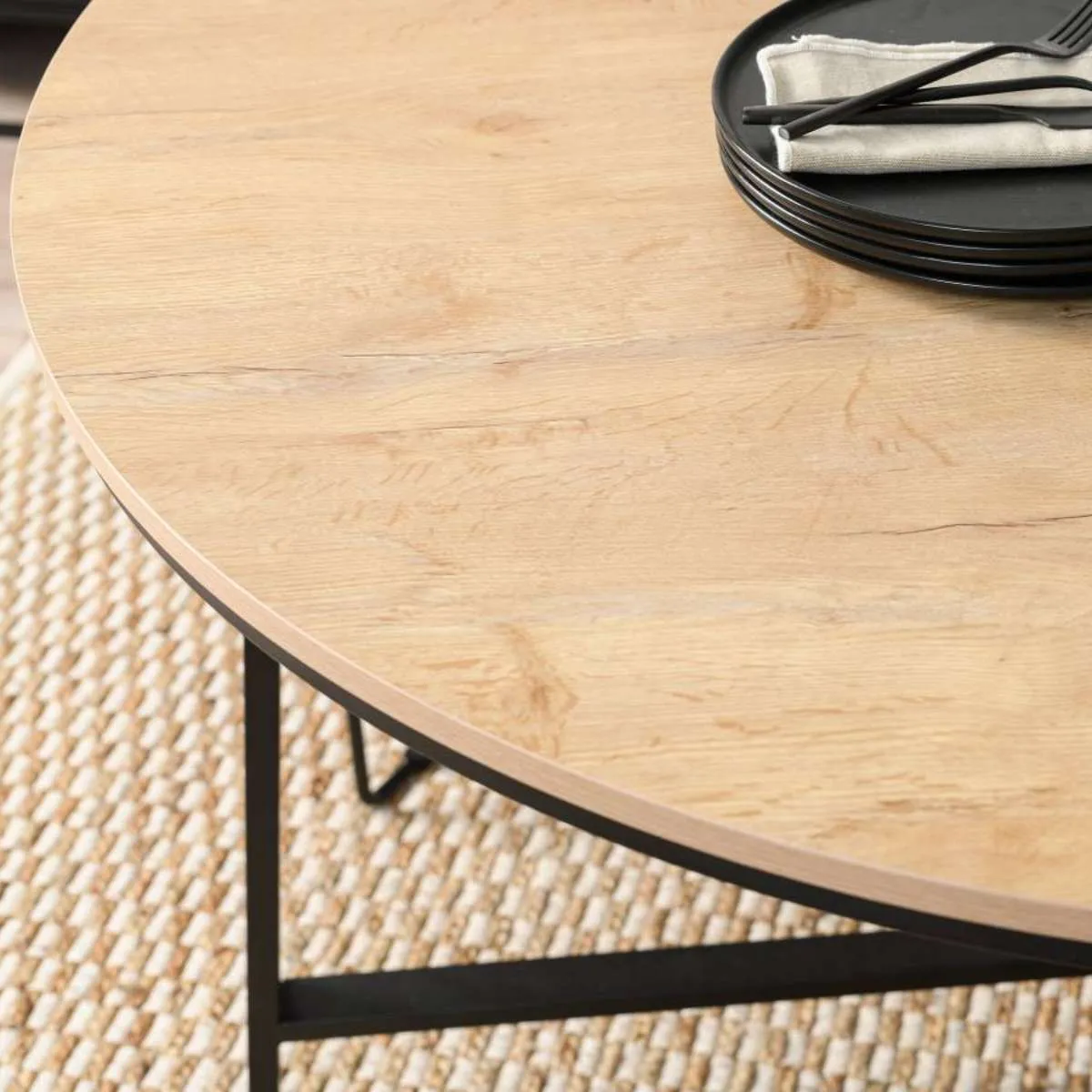 Reese 4 Seater Dining Table - Black Mocka
