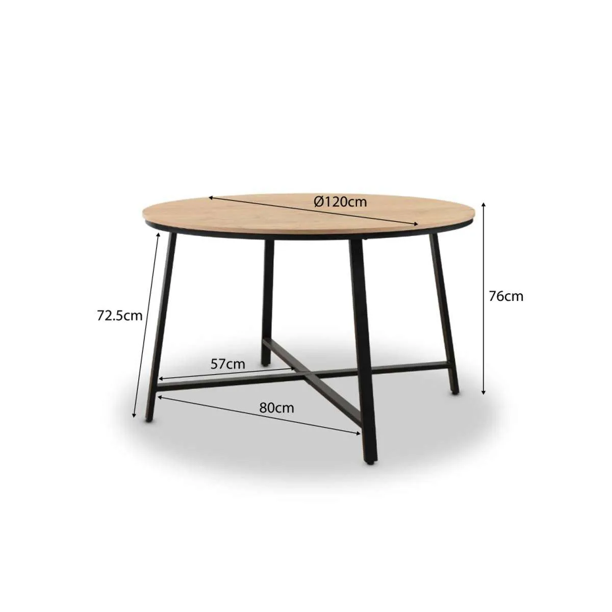 Reese 4 Seater Dining Table - Black Mocka