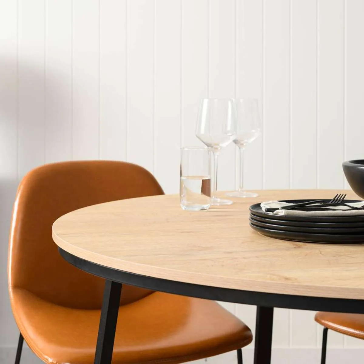 Reese 4 Seater Dining Table - Black Mocka