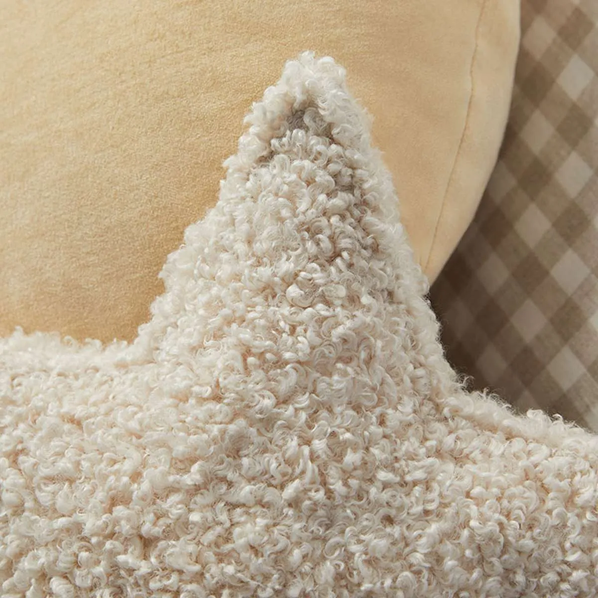Sherpa Star Cushion Mocka