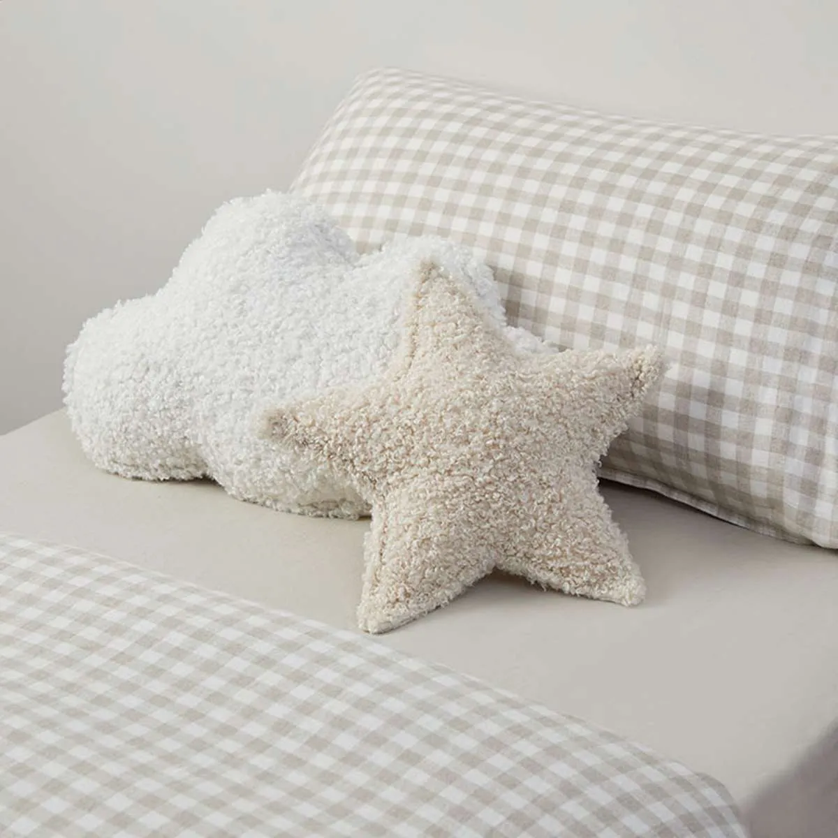 Sherpa Star Cushion Mocka