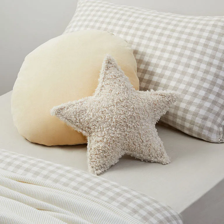 Sherpa Star Cushion Mocka
