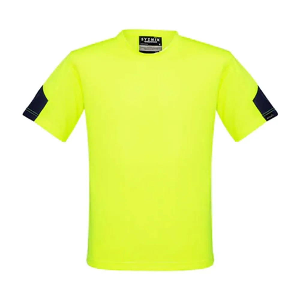 Syzmik Mens Hi Vis Squad T-Shirt 100% Polyester 145gsm Yellow/Navy XL