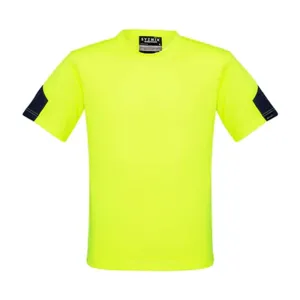 Syzmik Mens Hi Vis Squad T-Shirt 100% Polyester 145gsm Yellow/Navy XL