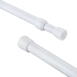 Telescopic Suspension Rod Curtain 25mm x 1.0-1.8m White