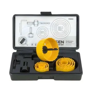 Tolsen Hole Saw Set 11pk 3/4"-2-1/2" 19mm-64mm