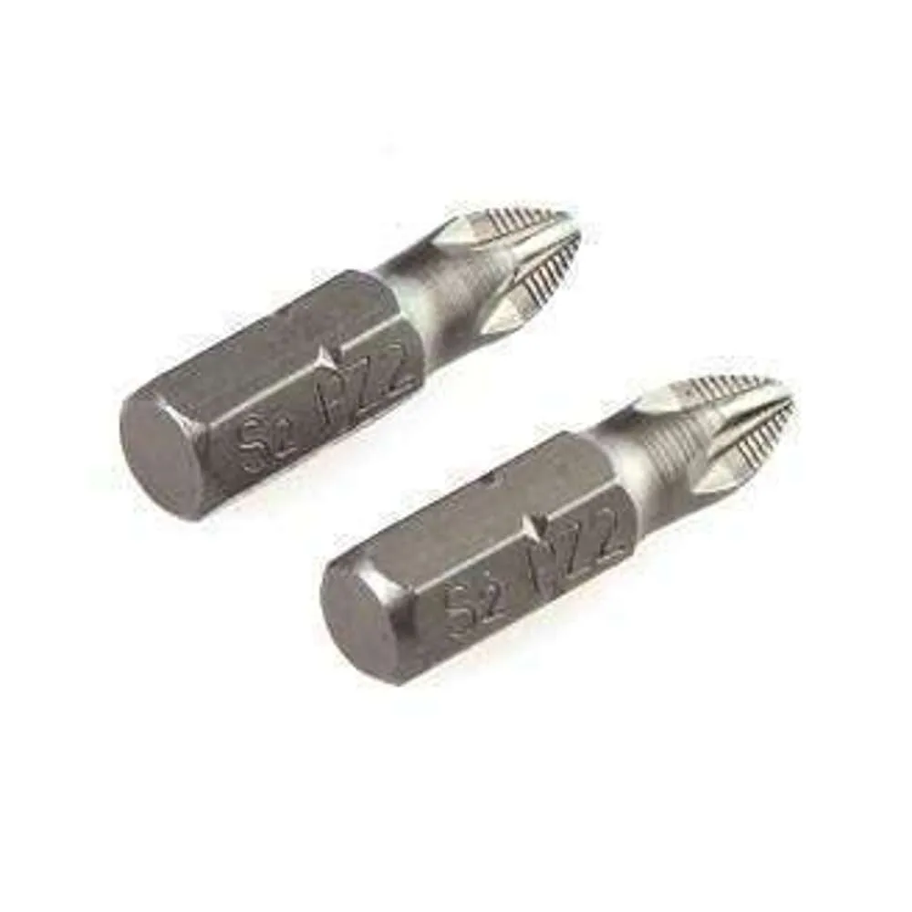 Tolsen Screwdriver Bits Set 2pk S2 Anti-Slip PZ2 x 25mm