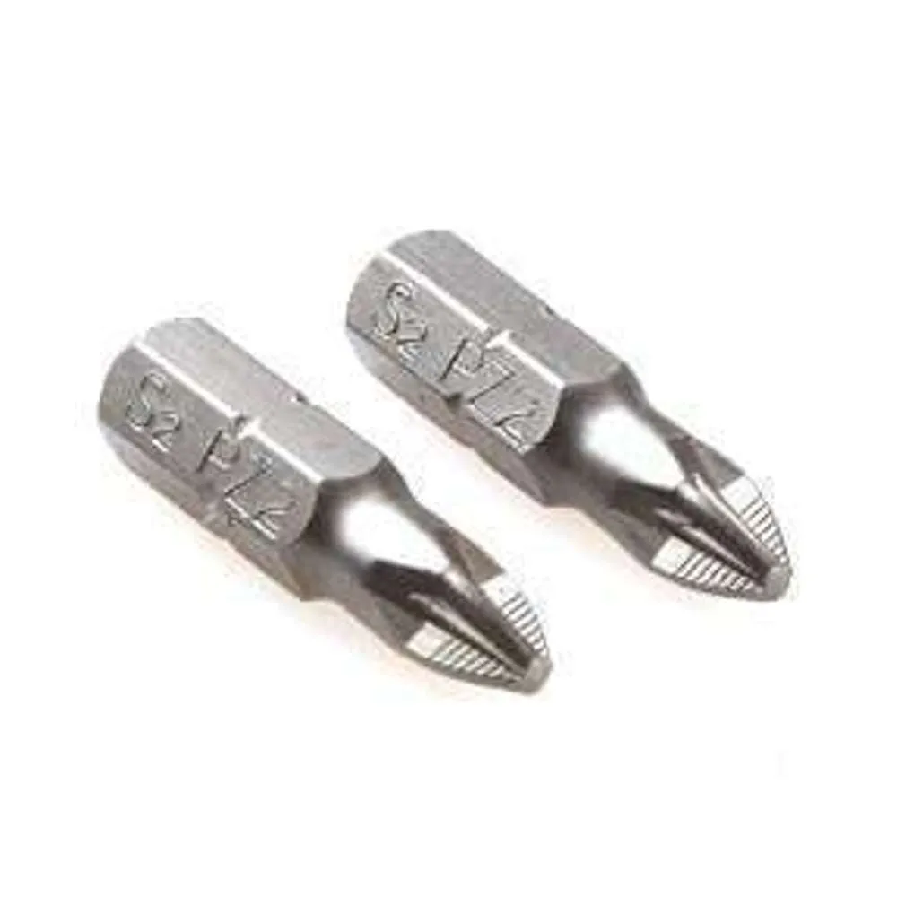 Tolsen Screwdriver Bits Set 2pk S2 Anti-Slip PZ2 x 25mm