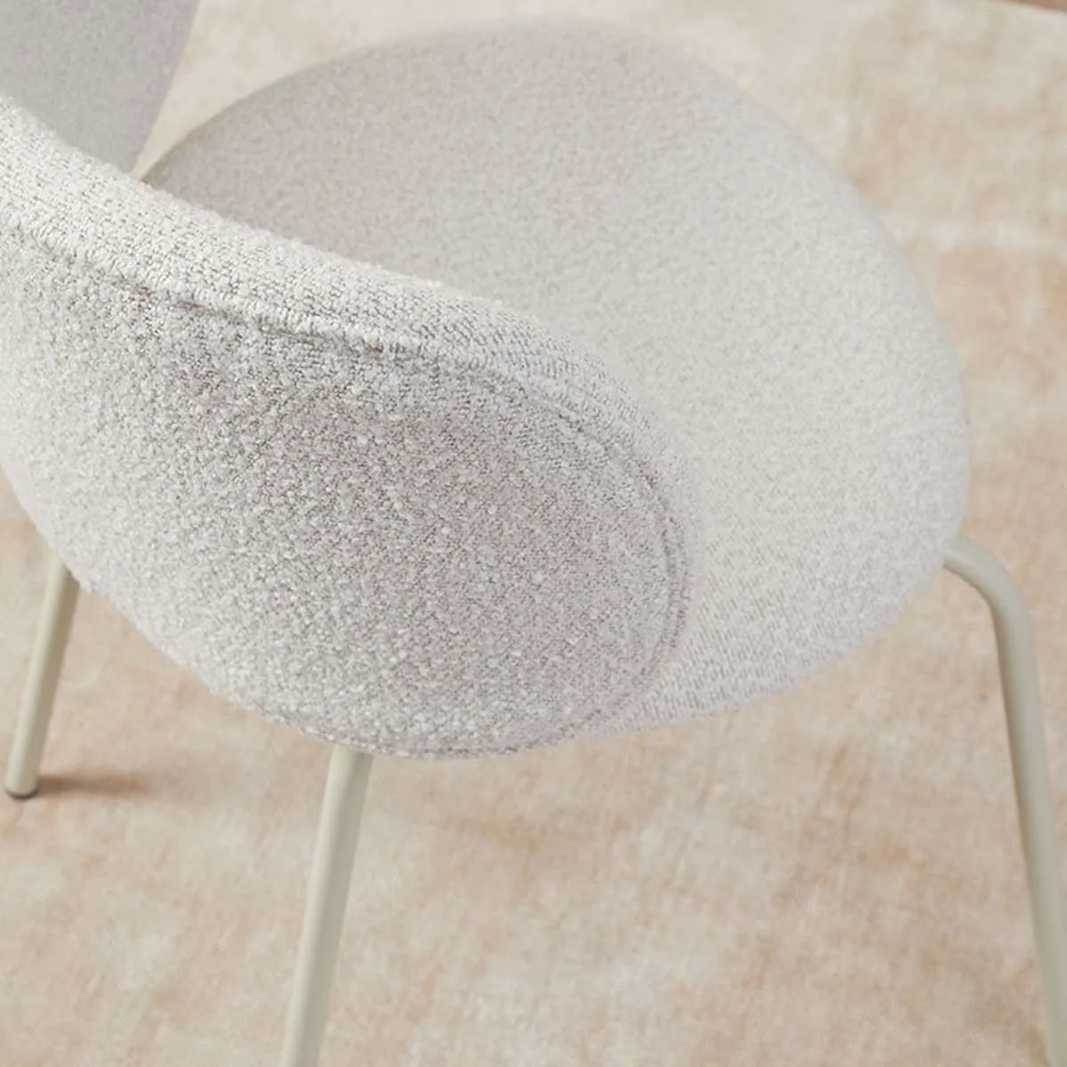 Willa Curved Dining Chair - Set of Two - Cream Mocka
