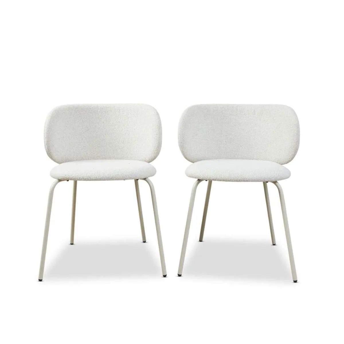 Willa Curved Dining Chair - Set of Two - Cream Mocka