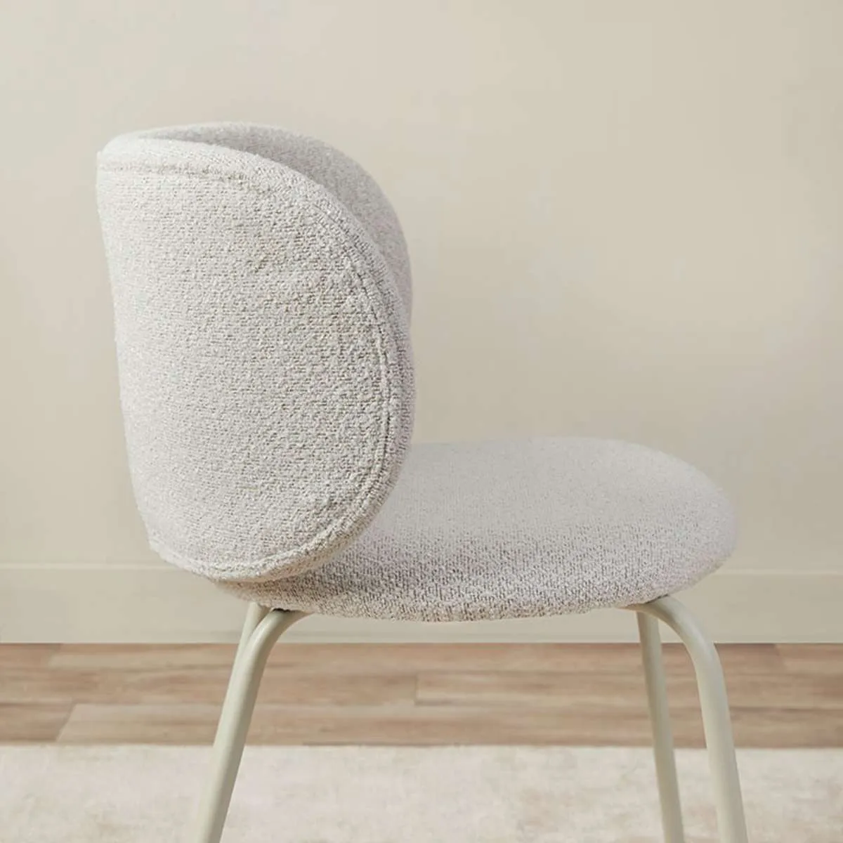 Willa Curved Dining Chair - Set of Two - Cream Mocka
