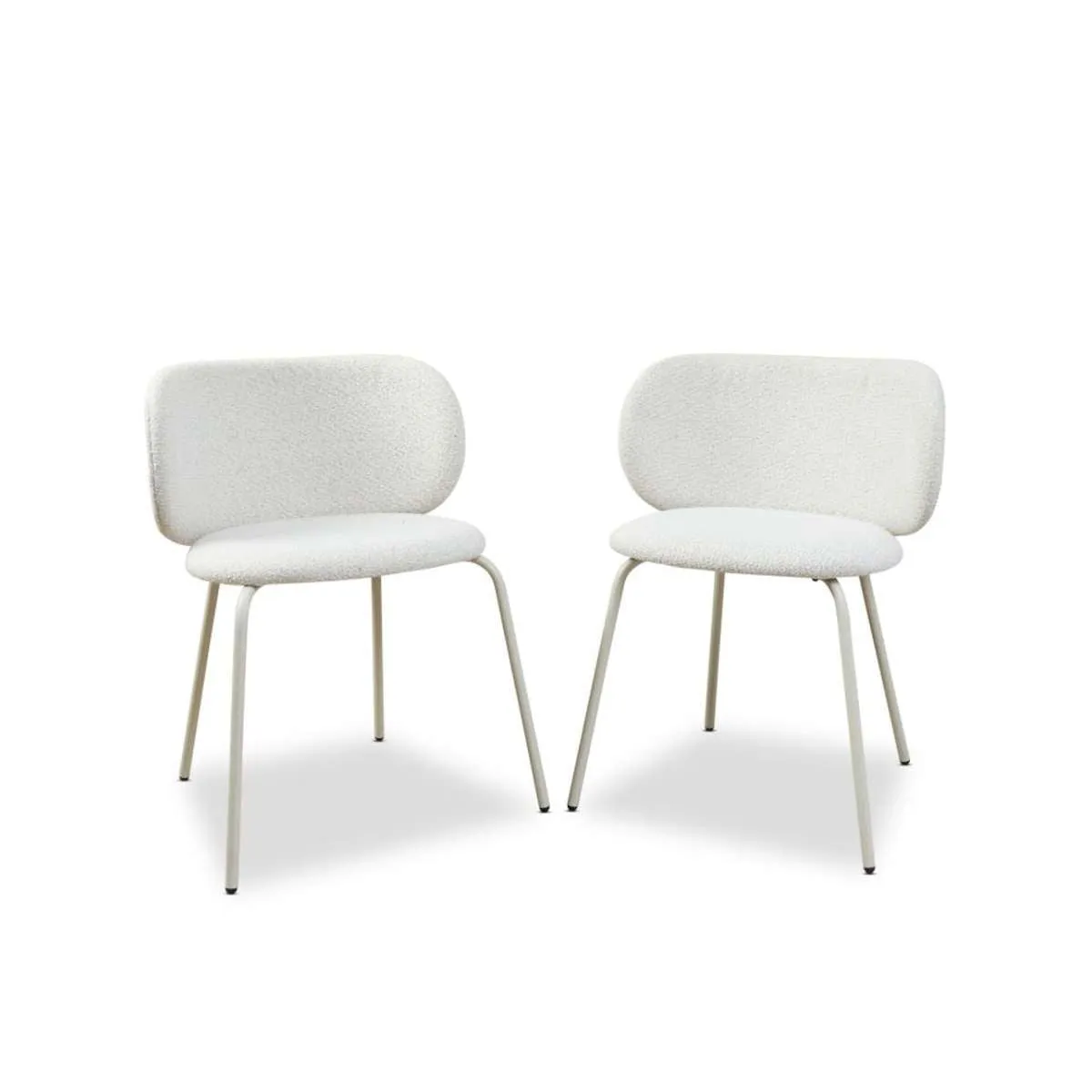 Willa Curved Dining Chair - Set of Two - Cream Mocka