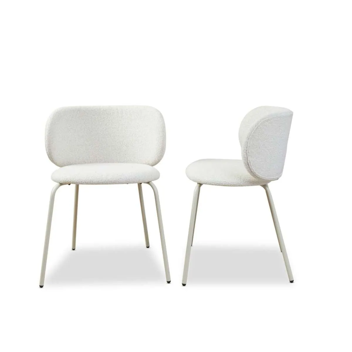 Willa Curved Dining Chair - Set of Two - Cream Mocka