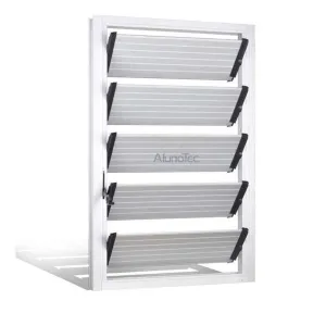 Wind Louvre Blade Alu 6" x 5 x 610mm Silver w/ Backing Rubber