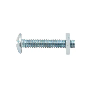 Zenith Bolt & Nut Mush ZP 1/4" x 38mm (10pk)