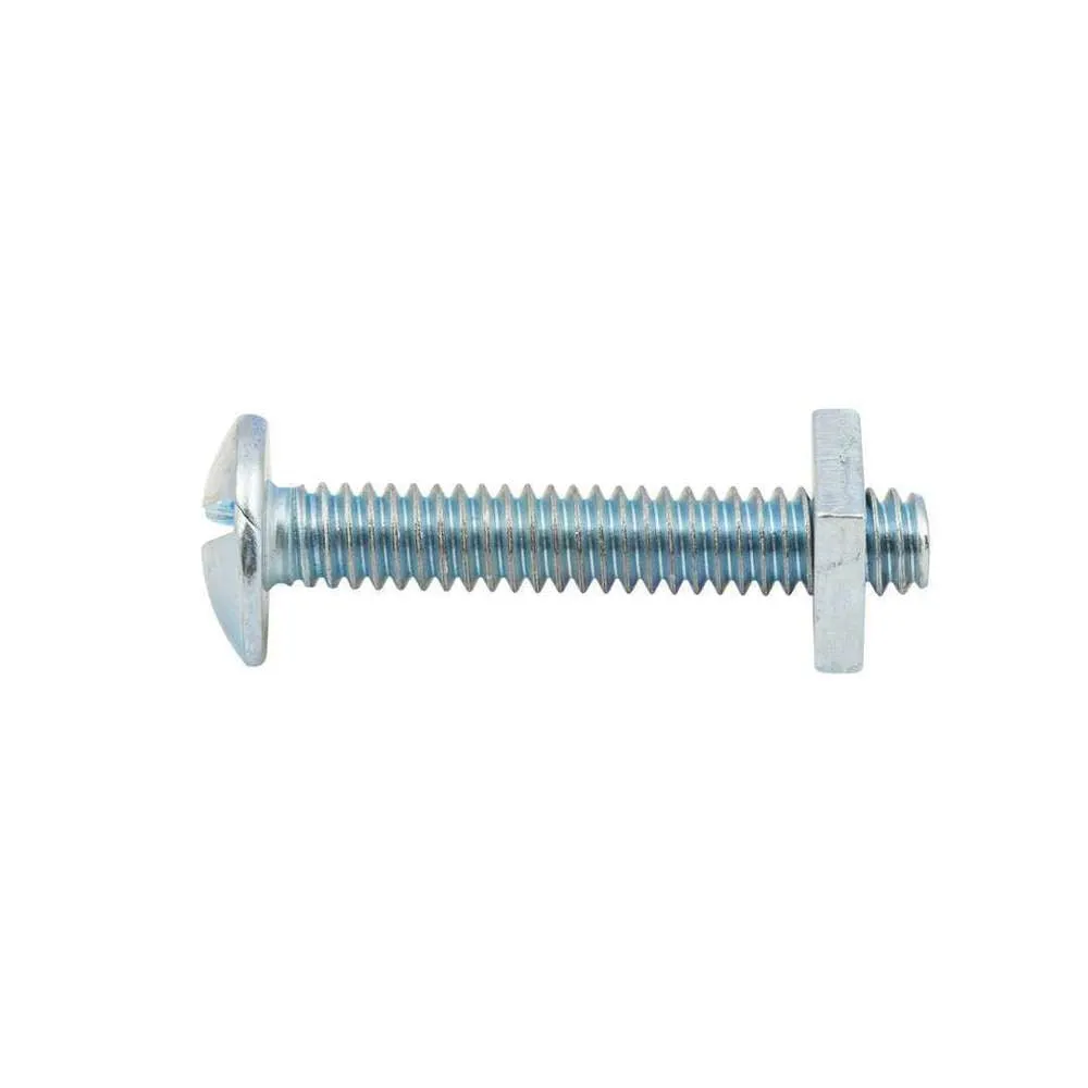 Zenith Bolt & Nut Mush ZP 1/4" x 38mm (10pk)