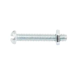 Zenith Bolt & Nut Round Head ZP 5/32" x 25mm (20pk)