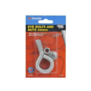 Zenith Eye Bolt 75 x 25 x 9.2mm Galv