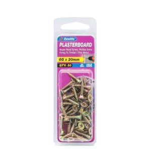 Zenith Plasterboard Screw Bugle 6G x 20mm (50pk)