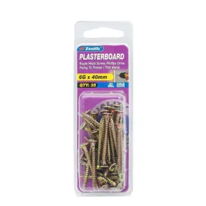 Zenith Plasterboard Screw Bugle 6G x 40mm (35pk)