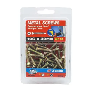 Zenith SDS Screw CSK ZP 10-24G x 30mm (50pk)