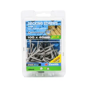 Zenith S/S Decking Screw SQ 10G x 40mm (50pk)