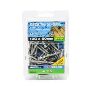 Zenith S/S Decking Screw SQ 10G x 50mm (50pk)